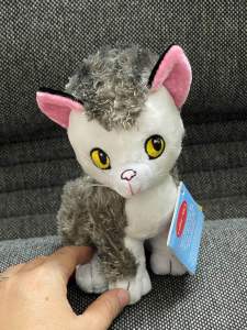 Kohls Cares SHY LITTLE KITTEN mèo lông xám mắt vàng 2 hand nhồi bông