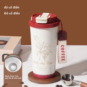 Cốc Giữ Nhiệt Bằng Thép Không Gỉ 520ML Bình Chân Không Di Động Giữ Lạnh Và Giữ Nhiệt Cốc Du Lịch Cốc Đựng Cà Phê Bình Nước Cho Nam Giới
