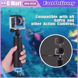 ⭐️【Local Warehouse】1 Set Extendable Pole Mini Selfie Stick Waterproof Monopod Blue For GoPro Hero11 10 9 8 6 5 4/3 New for SJCAM EKEN sport camera