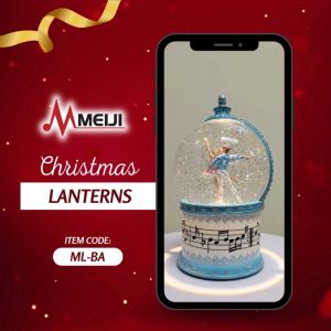 Christmas Decor - Snow Globe with Dancing Ballerina & Tabletop Lantern