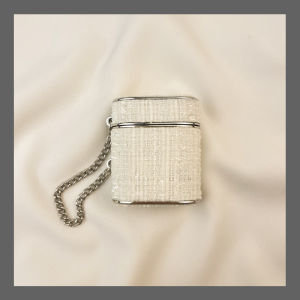 Black White Cloth Pattern Airpods Protective Case Compatible with Apple pro Earphones Second Generation Wireless Bluetooth Third Generation Pods2 Airpodpro Fourth Fifth