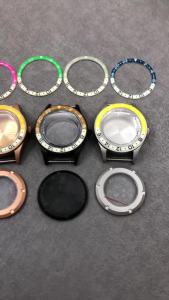 Starry Sky 40mm Sapphire Domed Glass Matte Black Watch Case And Blue Luminous Bezel Suitable For NH35/ETA PT5000/Miyota Movement