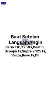 Baut Setelan Langsam-Angin All Honda Injection-Injeksi Beat FI & Vario FI & Scoopy FI & Spacy FI& Supra X 125 PGMFI-Helm In & Blade 125 FI