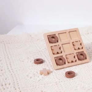 Montessori Play Game Wooden Toy Mini Chess Interaction Puzzle Training Brain Learing Early Educational Toys Gifts For Children