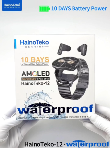SMARTWATCH HAINO TEKO 12 WATCH BUDS PREMIUM WATERPROOF AMOLED PANTAU 24H KESEHATAN DAN OLAHRAGA