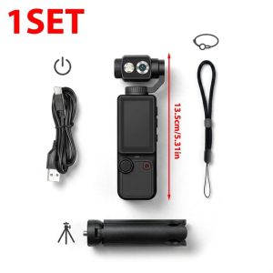 2026 New 4K HD WiFi Sports Wearable Q8 Action Camera with Lanyard Tripod and USB Charging Cable Portable Camera For Travel Vlogging