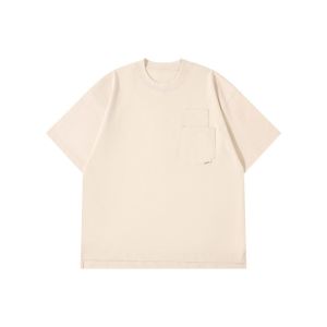 Áo Thun Nam Tay Ngắn Cotton Nguyên Chất Dáng Rộng Cổ Tròn in Họa Tiết Sọc Mùa Hè Phong Cách Mới Cổ Điển Đơn Giản