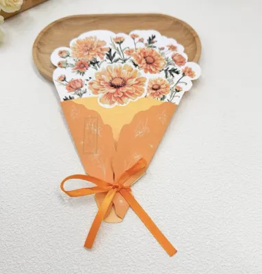 Teacher Day Flower Bouquet Card 🌹 Flower Greeting Card Teacher’s Day Gifts