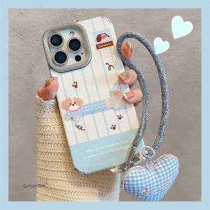 Fun 3D Dog Girls Heart Mobile Phone Case  16Promax New Model High-End 13 Niche 12 Super Popular 14 Non-Repeating Shell 15Pro Internet Celebrity Bestseller 11 Love Charm Lanyard