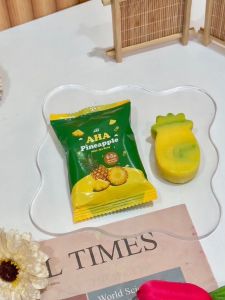 สบู่เจจู สูตรสับปะรดAHA  ปริมาณ25กรัม **ขั้นต่ำ3ก้อน (แถมตะข่ายตีฟอง)