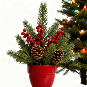 5/10 Chiếc Cành Cây Giáng Sinh Nhân Tạo Trang Trí Nhà Cửa Bàn Ăn Ngoài Trời Sân Vườn Chất Liệu PP Dễ Dàng Trang Trí Bằng Bình Hoa Phụ Kiện Tự Làm