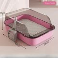 Open Cat Litter Box Thickening Kitty Sandbox Semi-enclosed High Side Splashproof Pet Bedpans with Litter Scoop Cat Supplies. 