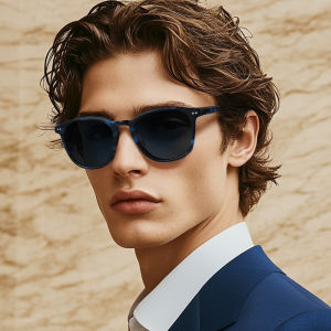 ZENOTTIC 2025 Fashion Square Polarized Sunglasses Handmade Acetate Sun Glasses with Spring Leg Fashion Round Shade for Men Women