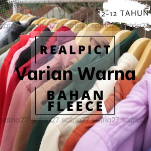JAKET ANAK LAKI LAKI PEREMPUAN USIA 2-12 TAHUN ZIPPER HOODIE POLOS CEWEK COWOK TEMPEL KULIT VANS DISTRO PULLOVER KEREN KEKINIAN OVERSIZE SIZE S SAMPAI XL BAHAN FLEECE PREMIUM