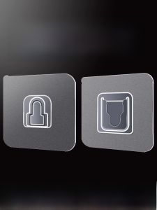 Strong Adhesive Waterproof Bathroom Multi-Function Seamless Hook Mother-Father Clip Wall-Mounted Home Use Plug-In Fixed