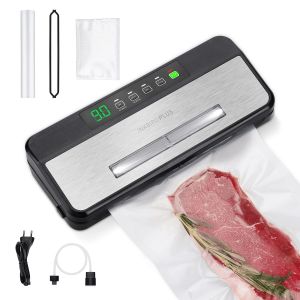 INKBIRD INK-VS03 Food Vacuum Sealer Machine Sealing Time Display Automatic Vacuum Packaging Machine 80KPA Strong Suction for Food Storage and Sous Vide