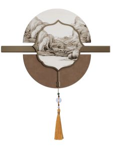 Modern Chinese Style Wall Decorative Light Art Iron Art Sculpture Irregular 3D Hanging Ornament for Restaurant Entrance Hotel Clubhouse