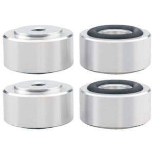 4 Pcs Shock Absorbing Foot Pad Aluminum Alloy Speaker Isolation Stand Feet Pad Anti-Slip Speaker Fixing Feet Pad for Speaker DAC