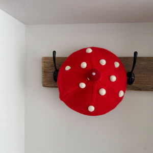 Childrens Beret Hat Woolen Mushroom Red Painter Cap Casual Versatile Girls Hat Cute Pumpkin Shape Winter Street Style Hat