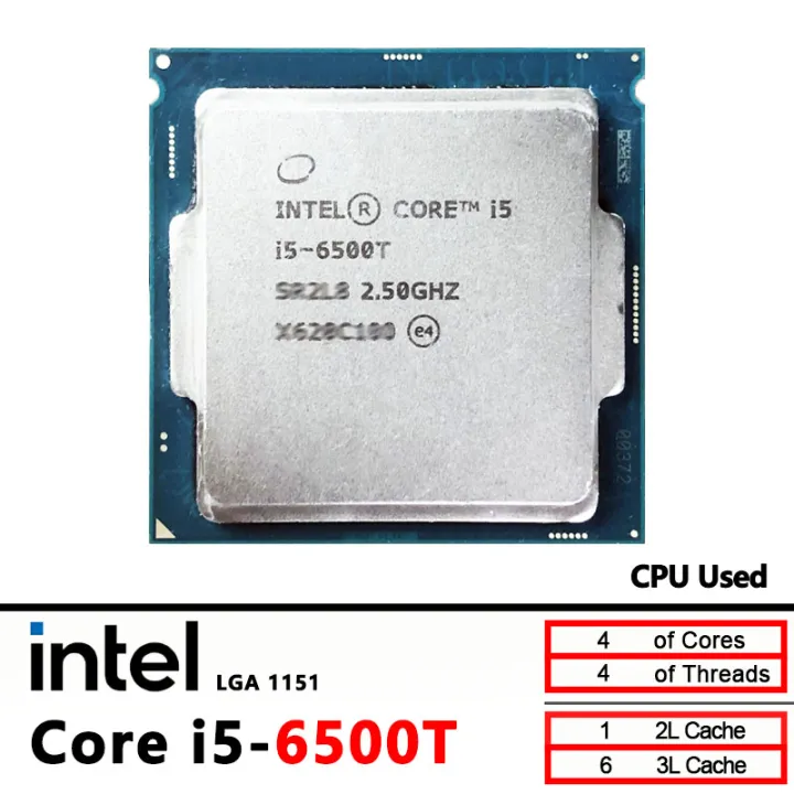 Intel | i5 6500T Intel Core i5-6500T 2.5 GHz Used Quad-Core Quad-Thread CPU 6M 35W LGA 1151