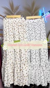 Haseena Rok Plisket Mietaa Rempel Susun Motif Bunga Polkadot | Skirt Ruffle Anti Nerawang Motif Style Korea