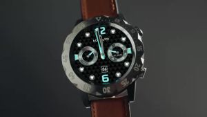 KAVVO Oyster Urban นาฬิกาสมาร์ททวอทช์ หรูหรา หน้าปัด 36 มม. กันน้ำ Bluetooth ฟังเพลง สีดำ/น้ำตาล รับประกัน 1 ปี