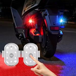 SEAMETAL Multifunctional Aircraft Lights Motorcycle LED Strobe Lights Multi-mode Adjustable Bicycle Flashing RGB Taillight