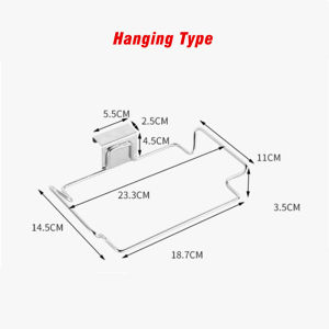 3 Styles Stainless Steel Kitchen Trash Rack Cabinet Door Garbage Bags Holder Closet Garbage Storage Holder Paste Towel Hanging
