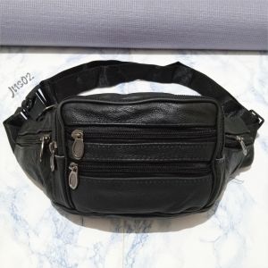 Tas Pinggang Kulit/Tas Dada KulitTas Selempang Kulit Import 7 Resleting