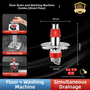 TEKANAI | Drain Outlet Adapter Connector for Washing Machine Anti-odor