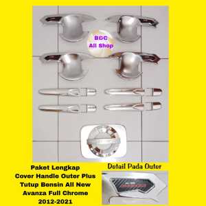 Paket Cover Handle Outer Plus Tutup Bensin All New Xenia Chrome 2012-2021