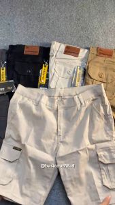 Celana Cargo Pendek Pria [27-44] Polos Casual Stretch Jumbo CPD04A