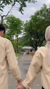 SYAWA Couple Set - Kemeja Kanvas Couple Sudah 2 Pcs - Baju Couple Pria Wanita Korean Style