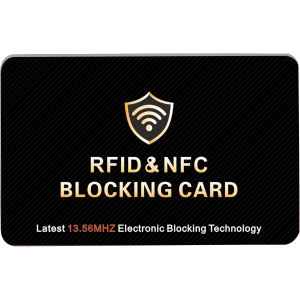 RFID Blocking Card One Card Protects Entire Wallet Purse NFC Contactless Bank Debit Credit Card Protector ID ATM Guard Card Blocker