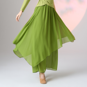 New Modal Square Dance Costume Ethnic Dance Classic Outfit Set Drifting Long Skirt Pants Performance Clothes for Women