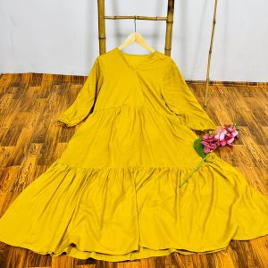 VICTORIA DRESS RUFFLE KANCING MATT RAYON TWILL