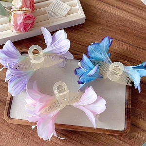 Jepitan Rambut Bunga Lily Besar Aksesoris Bali Lily Flower Hairclip Aesthetic Style