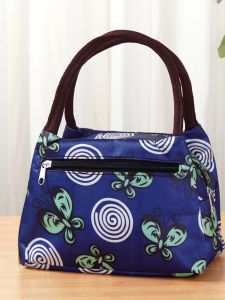 Hand Square Sling Bag Waterproof Oxford Hand Bag Lunch Bag Canvas Reticule Lunch Box Bag Small Womens Handbag