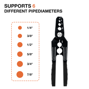 6-In-1 Air-Conditioning Copper Pipe Rounding Pliers Flat Pipe Restore Rounding Tools Diameter 1/4" 3/8" 1/2" 5/8" 3/4" 7/8" Pipe