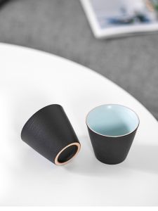 Bộ Cốc Trà Gốm Đen Trung Hoa Bộ Đồ Uống Trà Cá Nhân Cốc Trà Gốm Sứ Bát Trai Cốc Trà Gốm Sứ