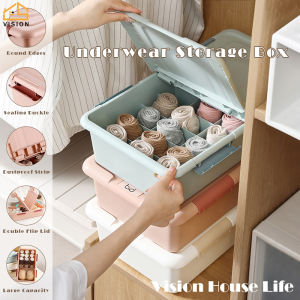 วิธีการใช้งานหน้าเป็นเหมือนกันฝุ่นช่องเก็บถุงเท้ากล่องเก็บของพลาสติกกางเกงชั้นในตู้เก็บของตู้เสื้อผ้าลิ้นชักตู้แบ่งช่องเก็บของพาร์ทิชัน