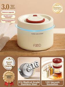 XIAOCHUSHU | Stainless Steel Insulated Lunch Box 24h Thermal