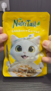 NutriTail 10PCS Cat Wet Food Staple Food with Fish Oil and Taurine Cat Treats Kitten Food and Snacks