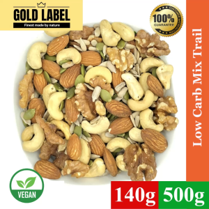 GoldLabel Natural Low Carbohydrate Trail Mix 400g - 100% Guarantee Quality Low calories healthy snacks Vegan