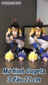 Mô hình Gogeta ngồi chống tay 3 đầu 22 cm - Dragon Ball