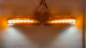 TCS HONDA CITY TMO 2008-2013 CAR CHROME ALBINO SIDE MIRROR DAY LIGHT LED TURN SIGNAL LIGHT ACCESSORIES