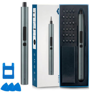 28 in 1 Cordless Mini Electric Screwdriver with 24 Magnetic Screwdriver Bits 2 Torque Settings Precision Power Repair Tool Kit