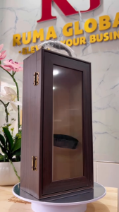 [HĐ] Hộp kính mica đựng rượu vang cao cấp - Hộp 1 chai vang