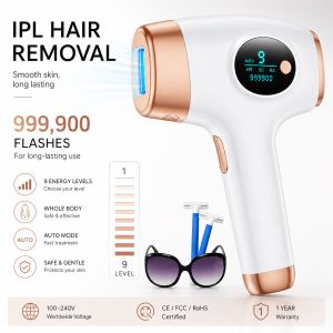 IPL Hair Removal Device for Women & Men 999900 Flashes 9 Energy Levels Permanent Painless Hair Remover for Face Body Bikini