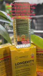 [Auth Mỹ] Dầu vàng dạng lăn Longevity essential oil (nanogize) 21ml